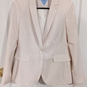 TOMMY HILFIGER PINK& IVORY PINSTRIPE BLAZER